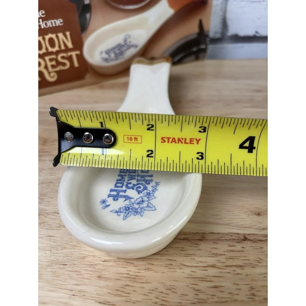 Ceramic Home Sweet Home Spoon Rest Cottagecore New In Box 9”